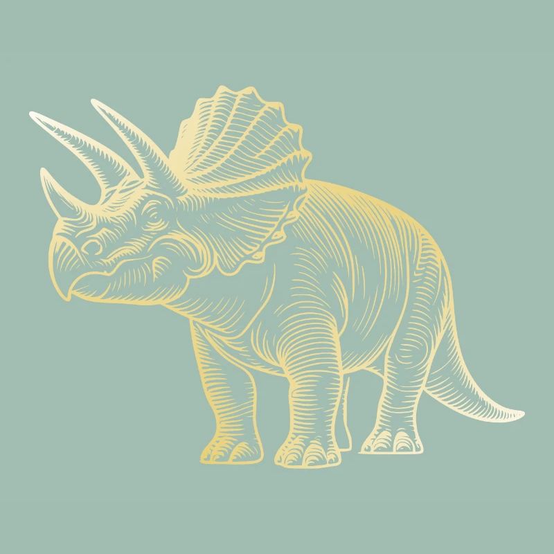 Triceratops Dinosaur Drawing