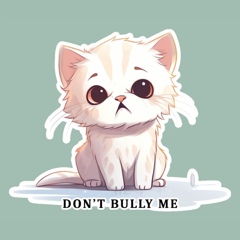 Don’t Bully Me - Chat mignon avec message