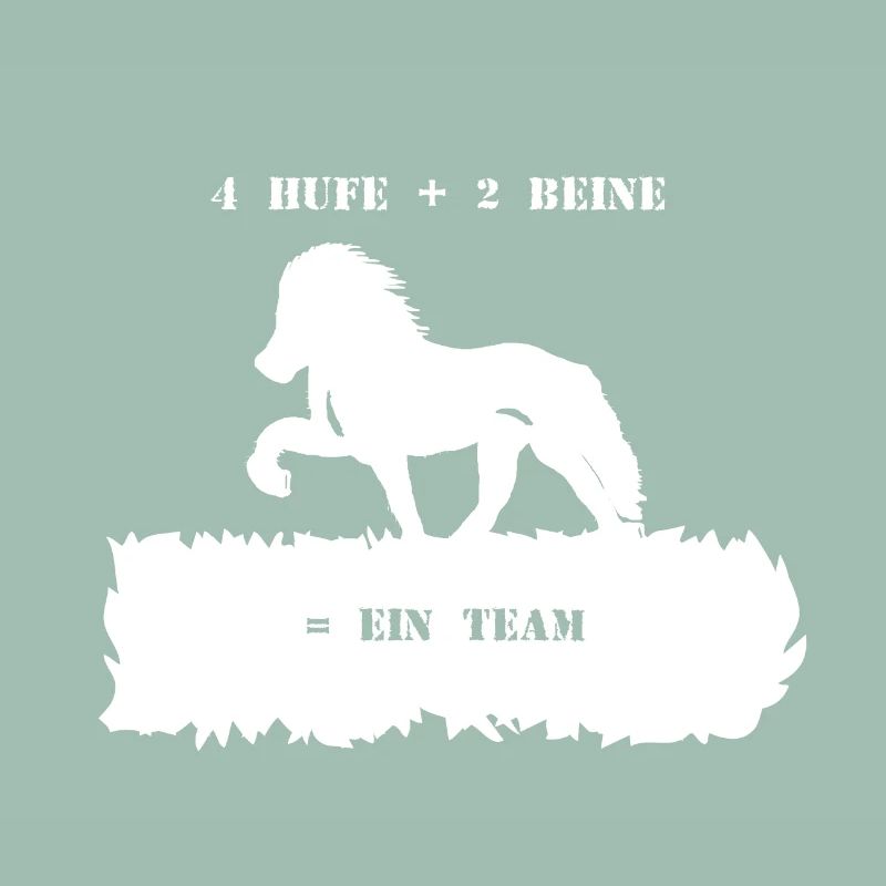 Spruch 9 mit Pferd 1 weiß