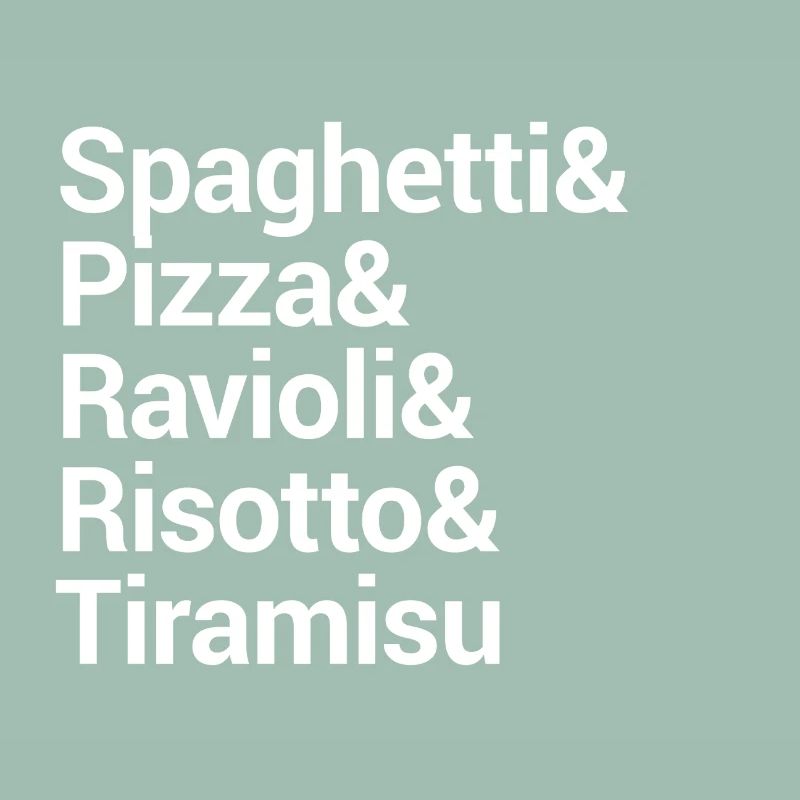 Conception de typographie culinaire italienne