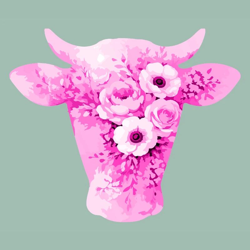 Fleurs en forme de vache