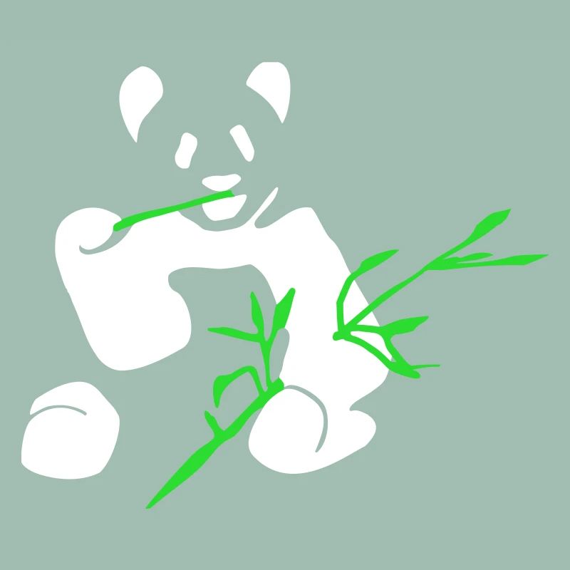 Panda avec bambou