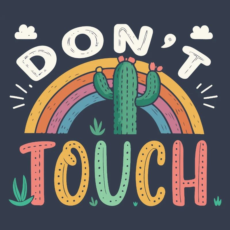 Rainbow Cactus Do Not Touch