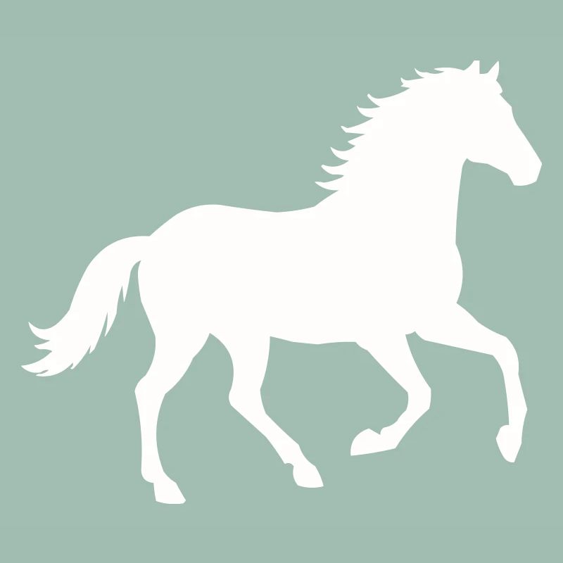 Silhouette d’un cheval sauvage