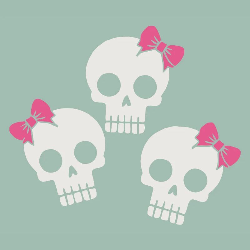 Cute Skull with Bows