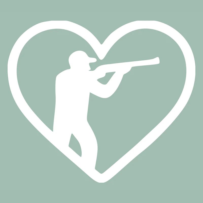 Herz-Jagd – Jäger-Silhouetten-Design