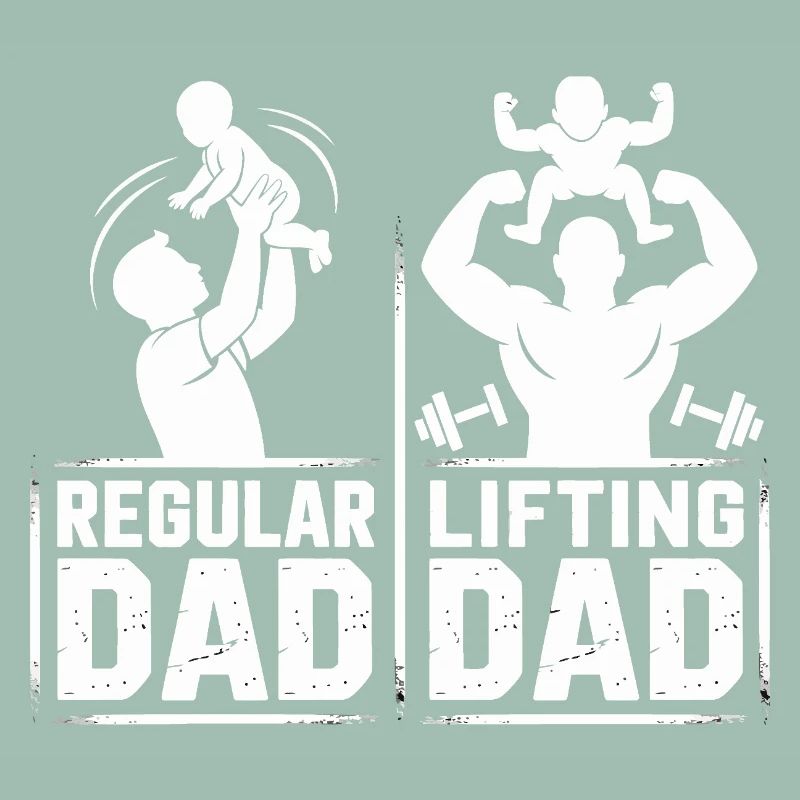 Dadkraft Doppelbild: Normaler vs Kraftdad