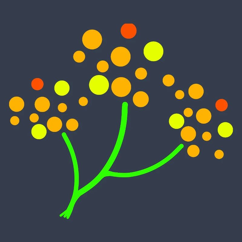 Neongepunkteter Baum Explosion