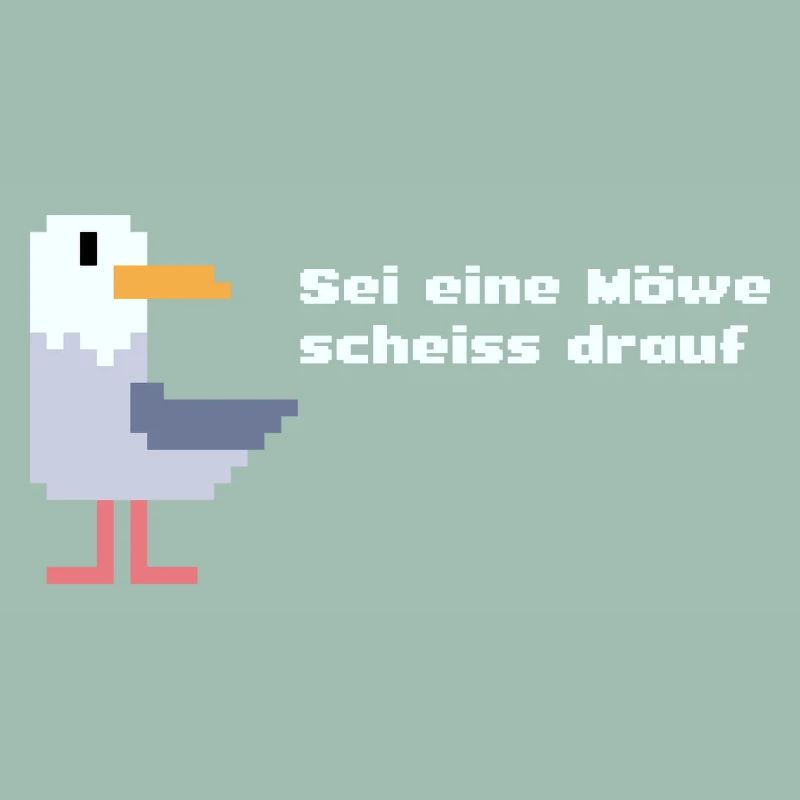 sei eine pixel Möwe