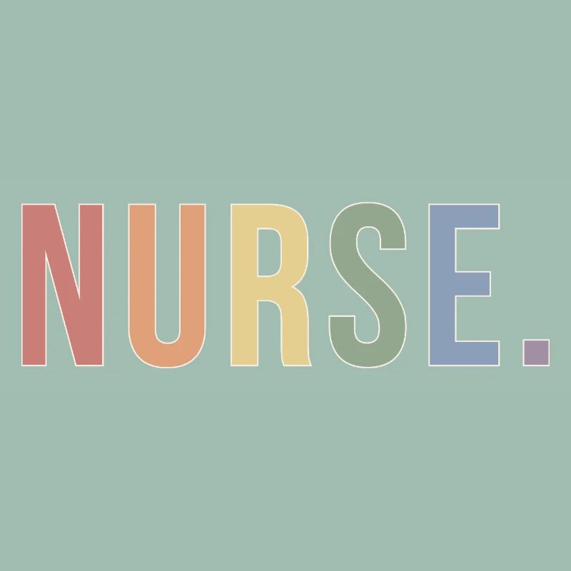 NURSE Soft Rainbow Typography LGBTQ Pride Design