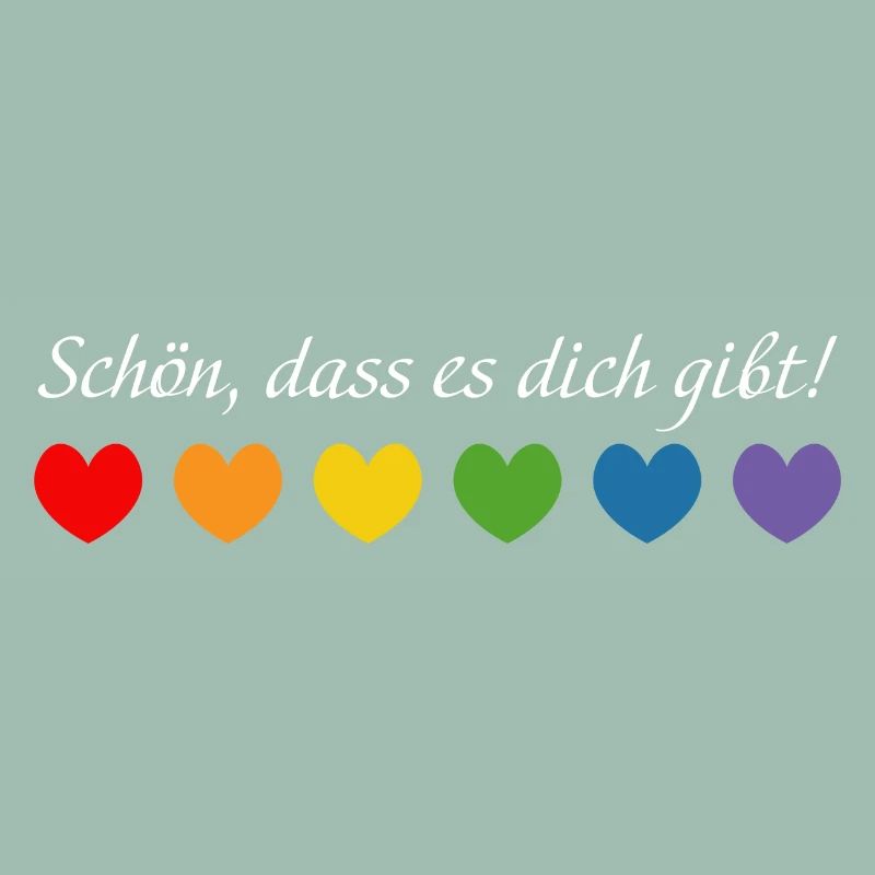 Regenbogenherzchen schoen dass es dich gibt white