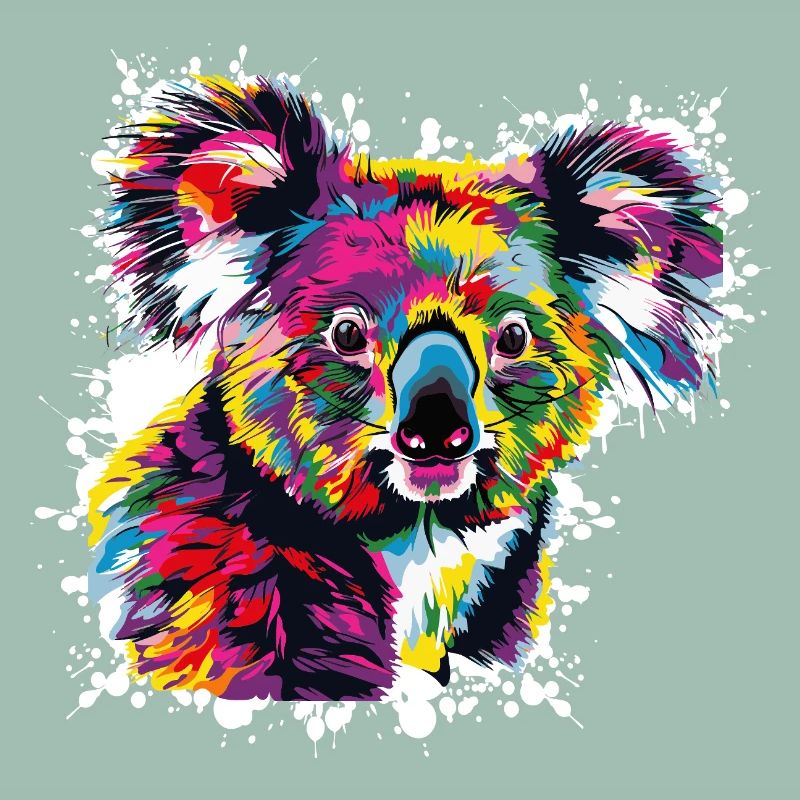 Creative Koala Color Explosion