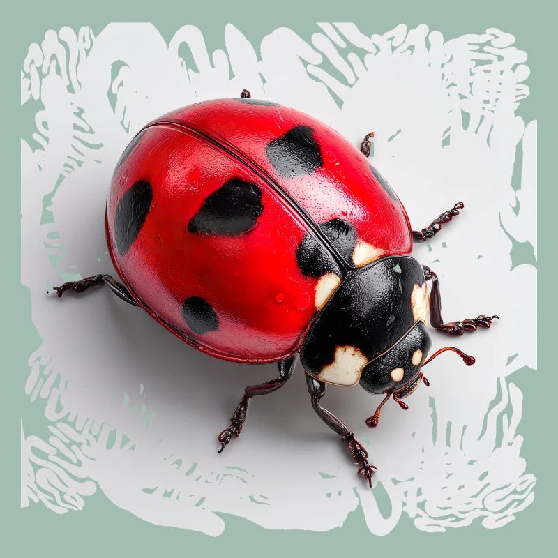 Roter Marienkäfer Muster Siebenpunkt
