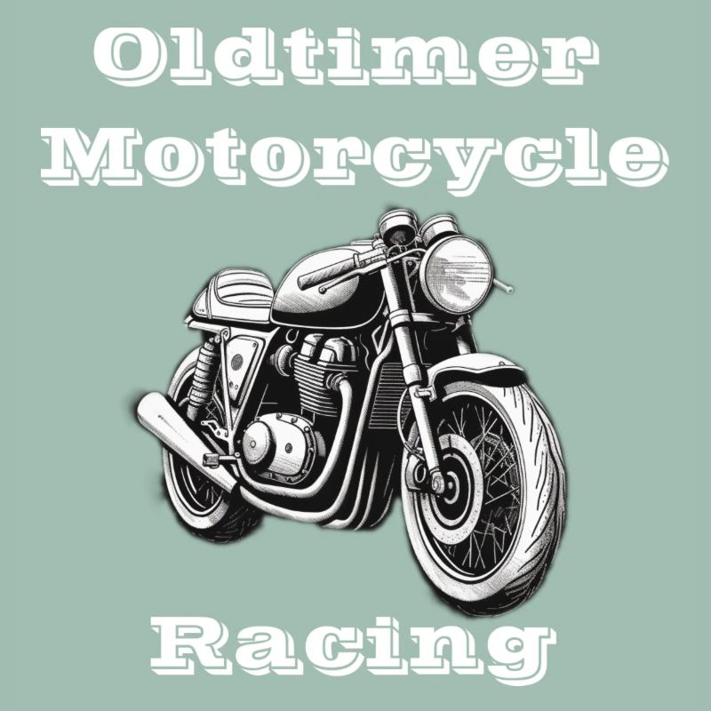 Oldtimer Motorcycle Racing white