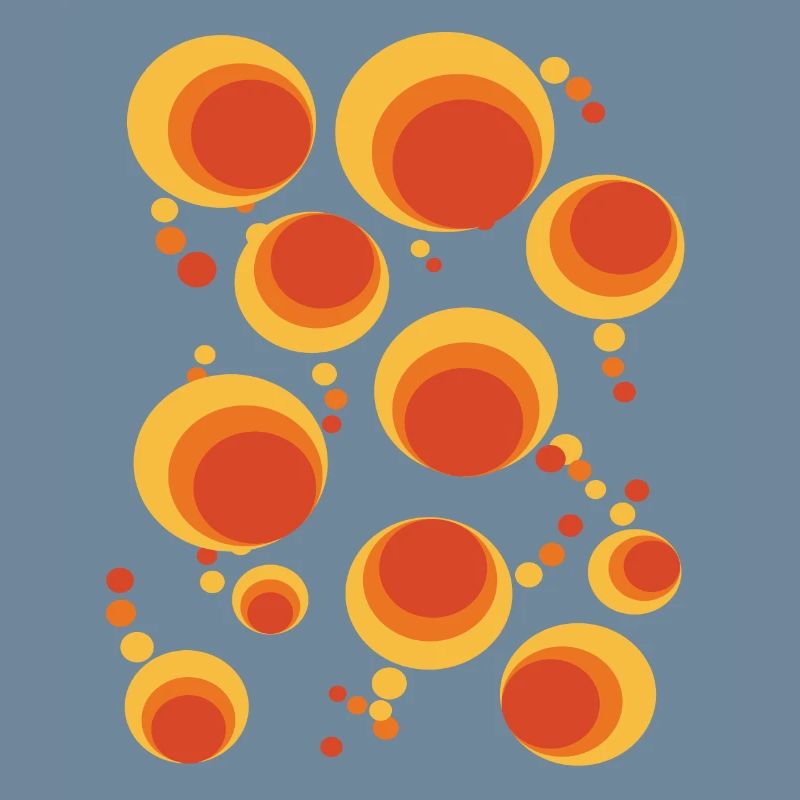 50's 60's Polka Dot Circle Style Pattern