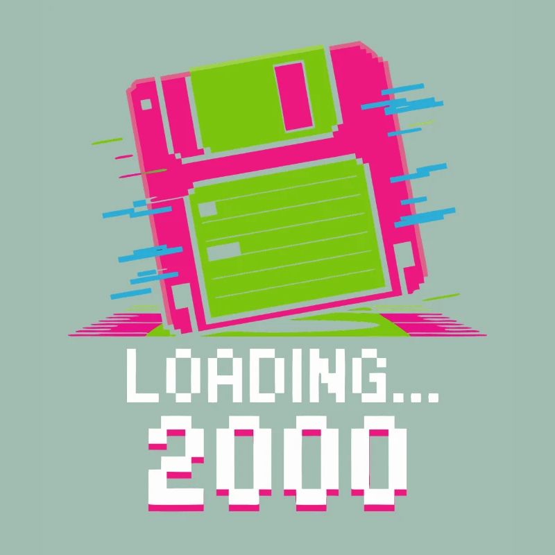 Loading 2000 Disketten-Design Retro Pixel Design