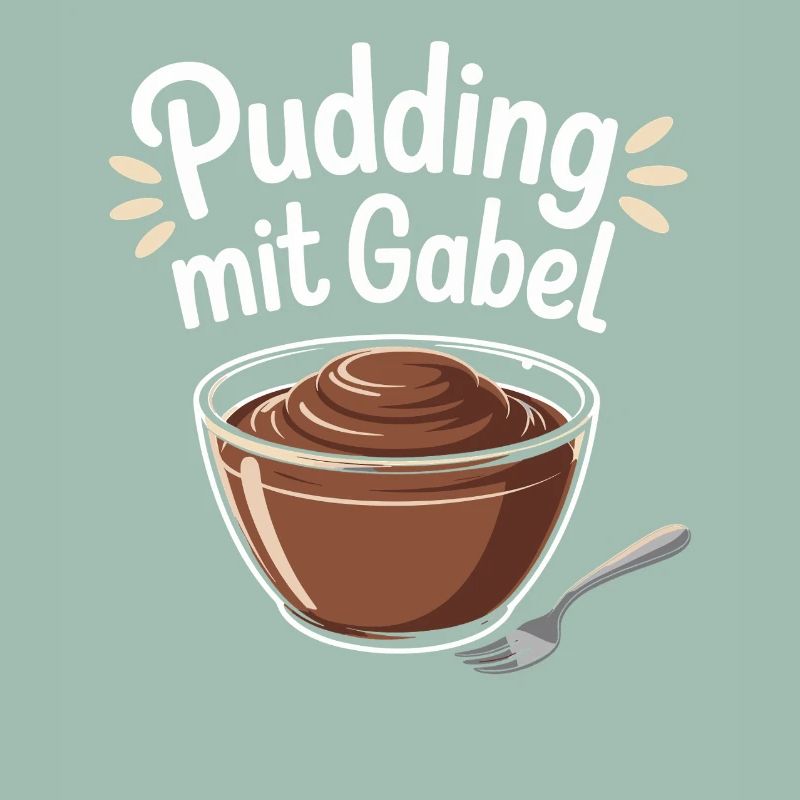 Pudding with fork