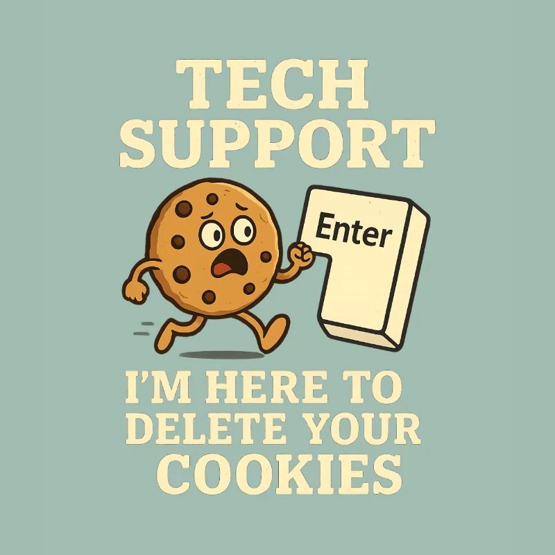 Tech Support I'm Here To Delete Your Cookies