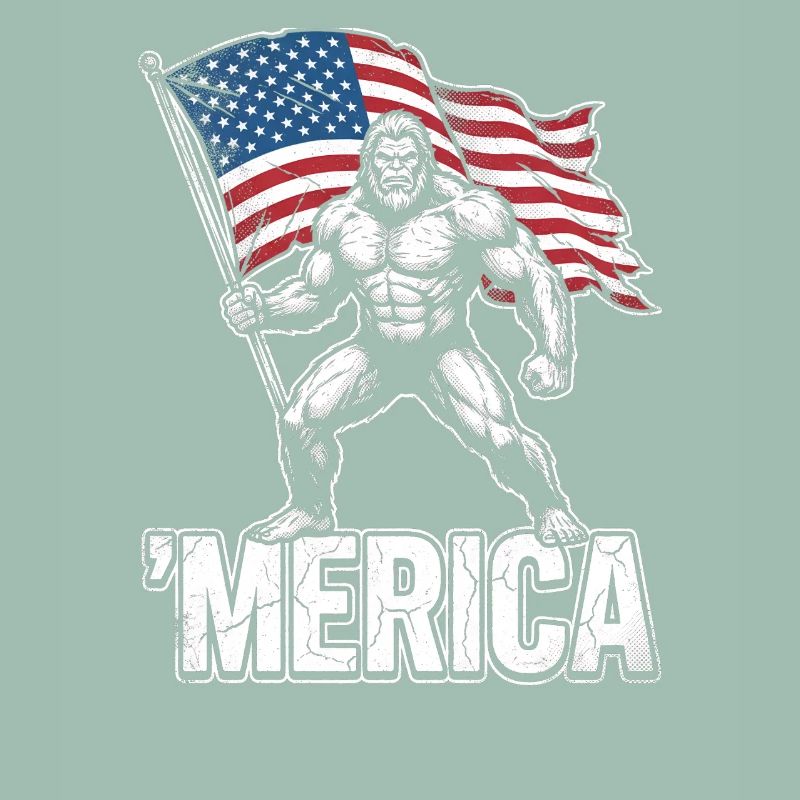 America Bigfoot Drôle 4 juillet Bigfoot Ameri