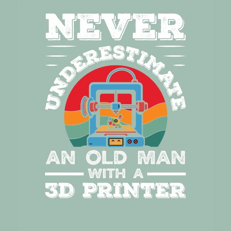 Never underestimate an old man 3D printer