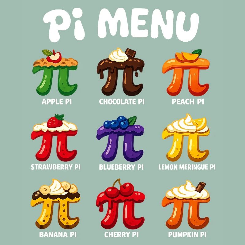 Pi Menu Mathématiques Conception de gâteau Pi Day