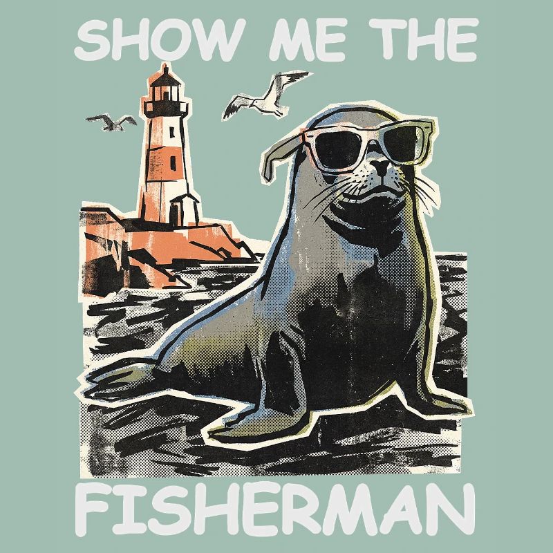 Funny seal looking for fish