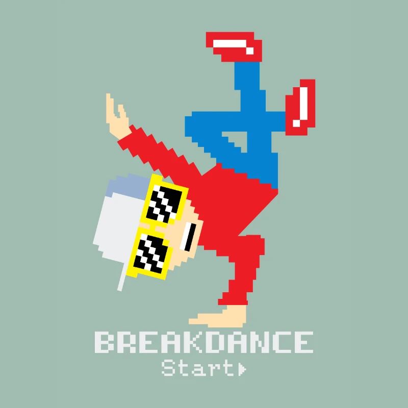 Pixel Breakdance B-Boy | Retro 8-Bit Hip Hop