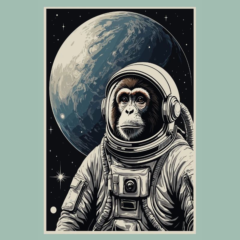 Astronauten Affe