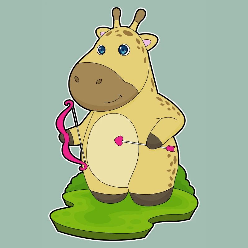 Giraffe Bogenschütze Pfeil Bogen