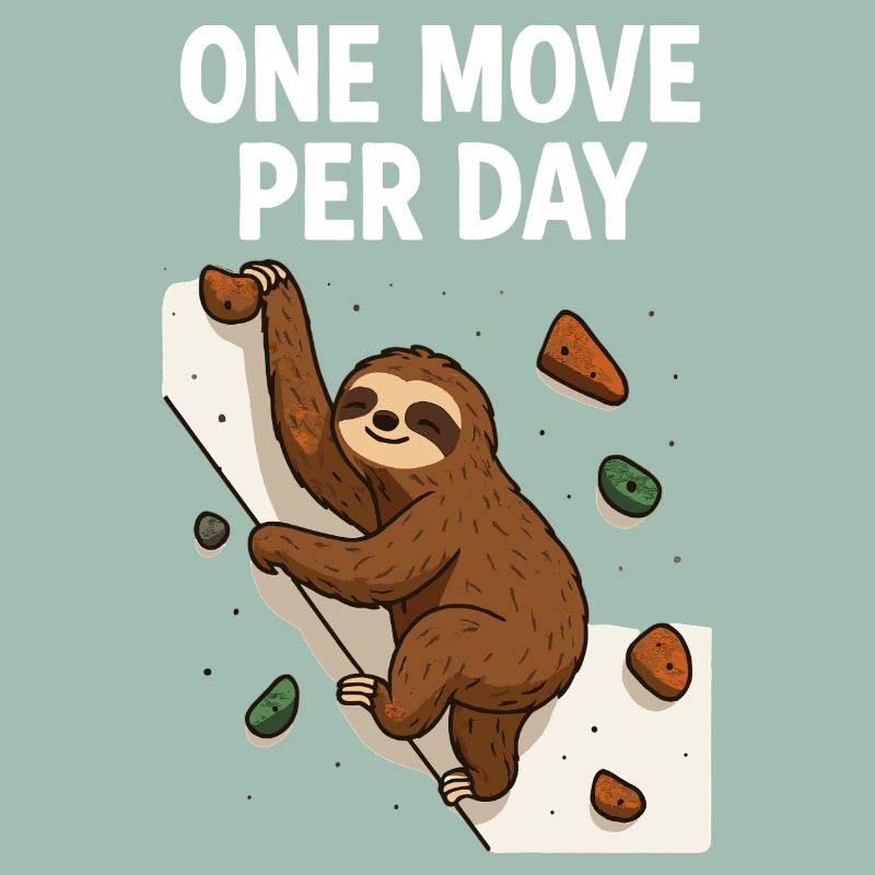 Sloth Bouldering: One Move Per Day Design