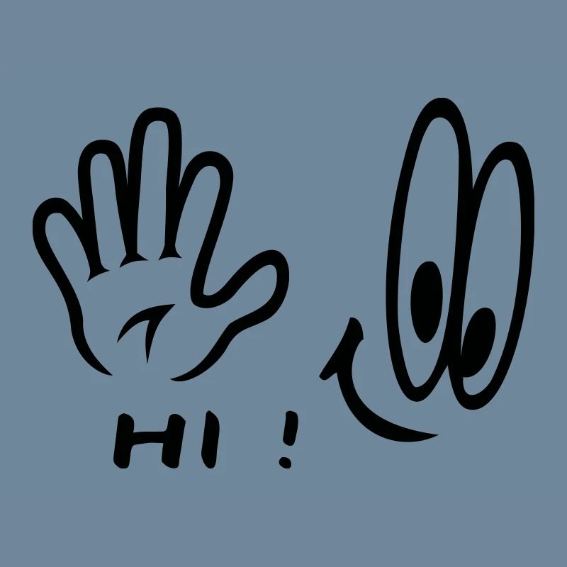Handzeichen, Hi , Comic