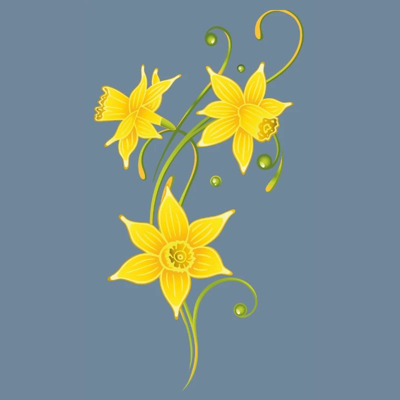 Filigree Daffodils Flowers. Spring, Easter.