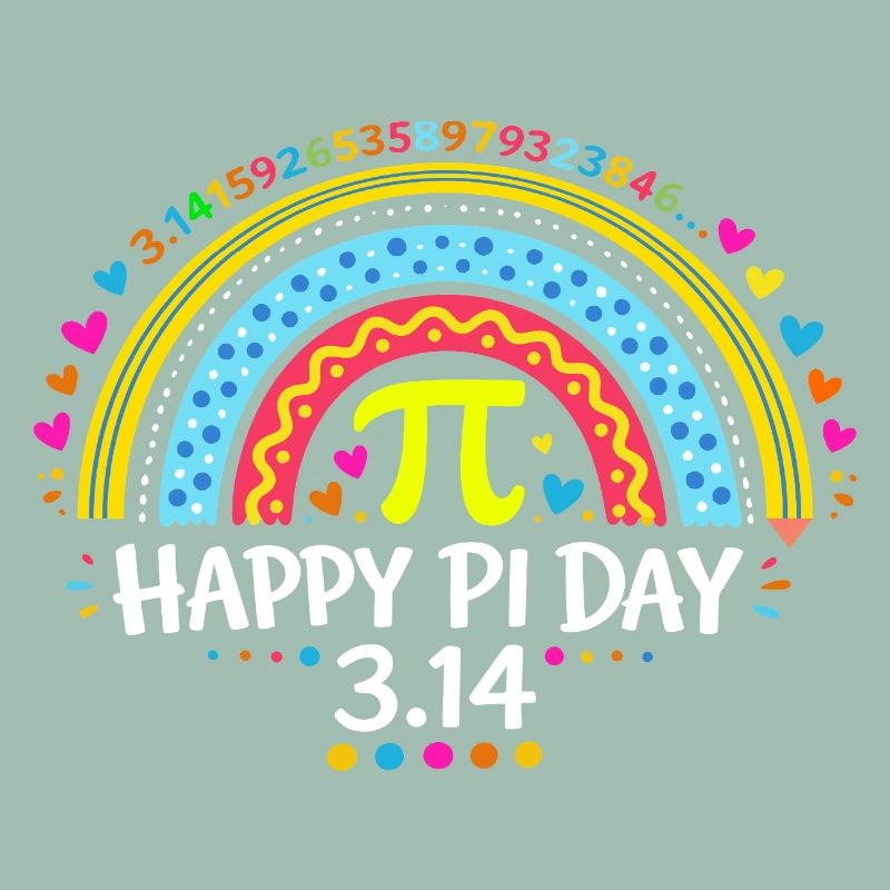 Happy Pi Day Rainbow - Cadeau Prof de Maths & Écol