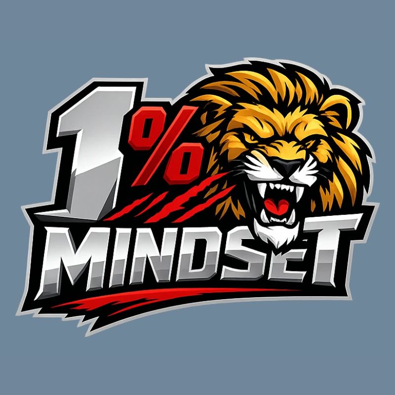 1% Mindset Lion Logo