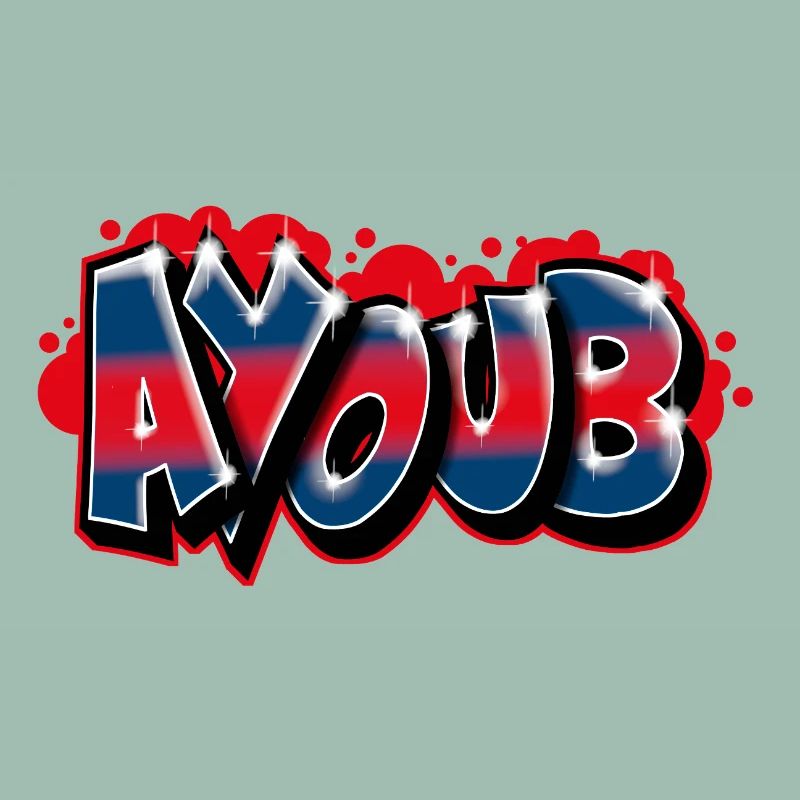Graffiti First Name AYOUB