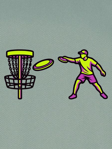Discgolf Spieler Wurf Grafik