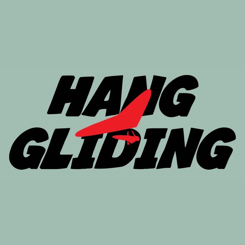 Graphisme Hang Gliding Rouge Intense