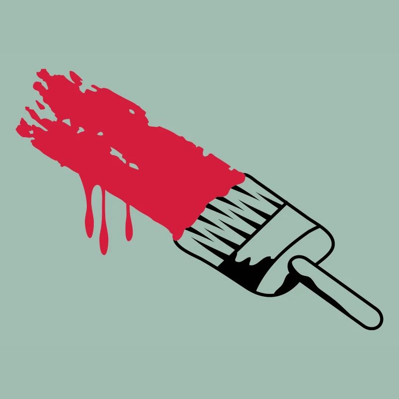 Pinsel mit Farbe