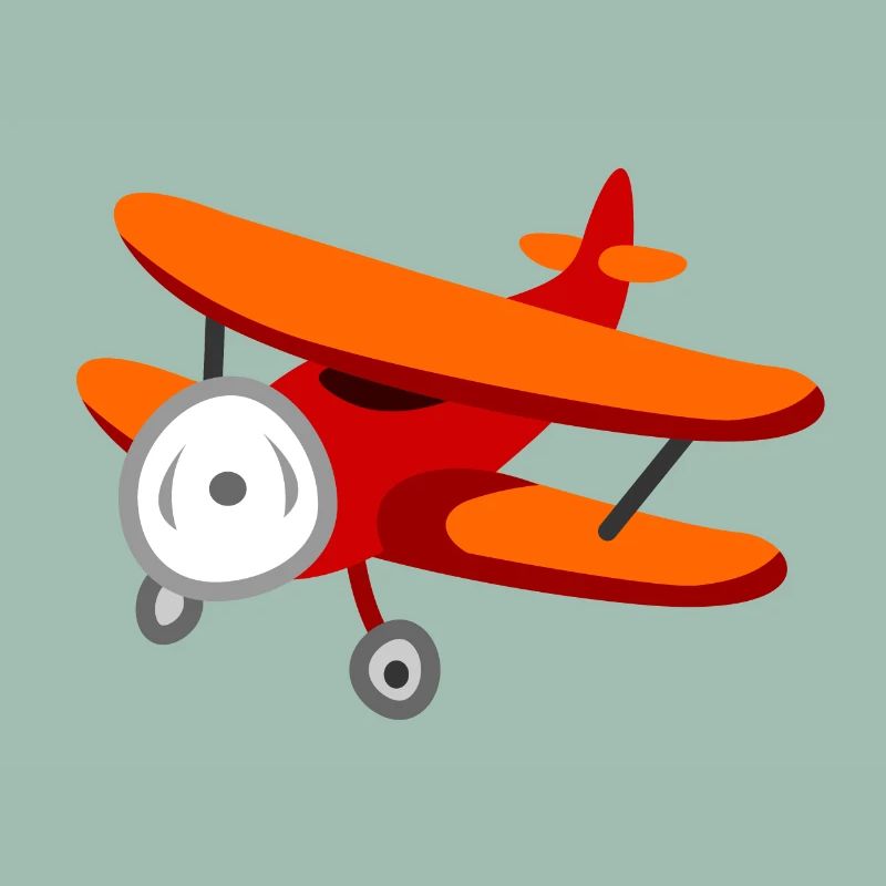 Red biplane plane