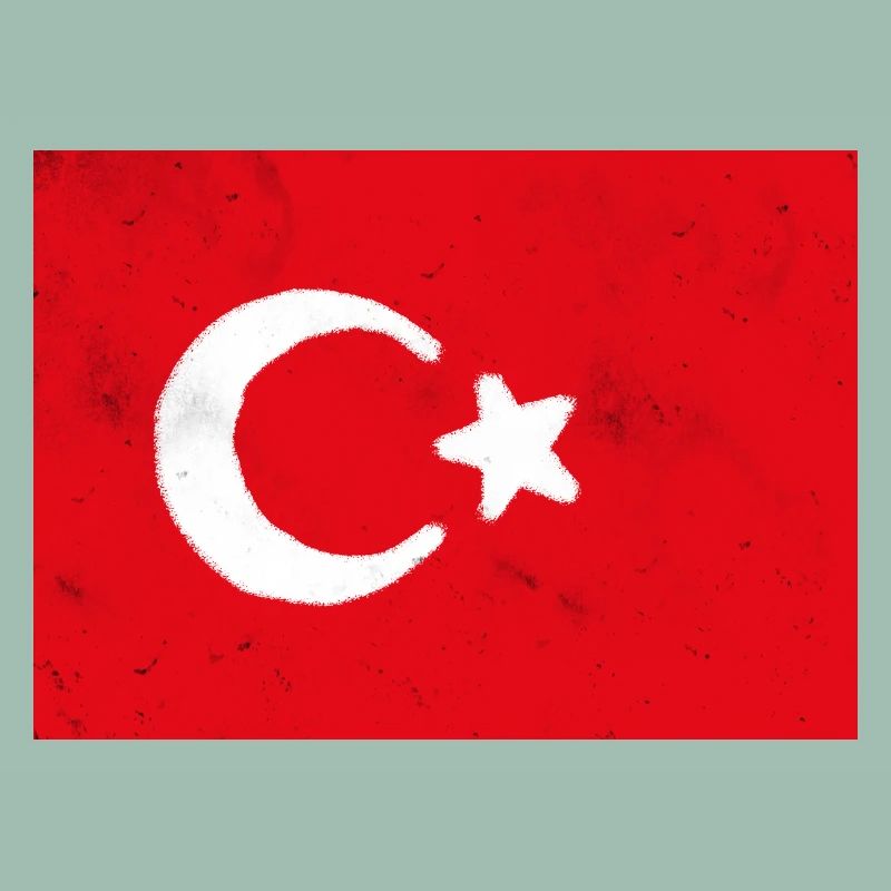 Drapeau turc Impression d’art abstrait