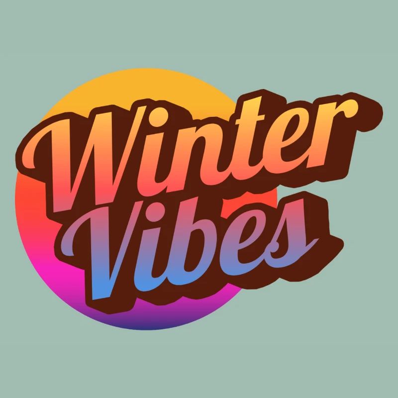 Winter Vibes Retro Gradient