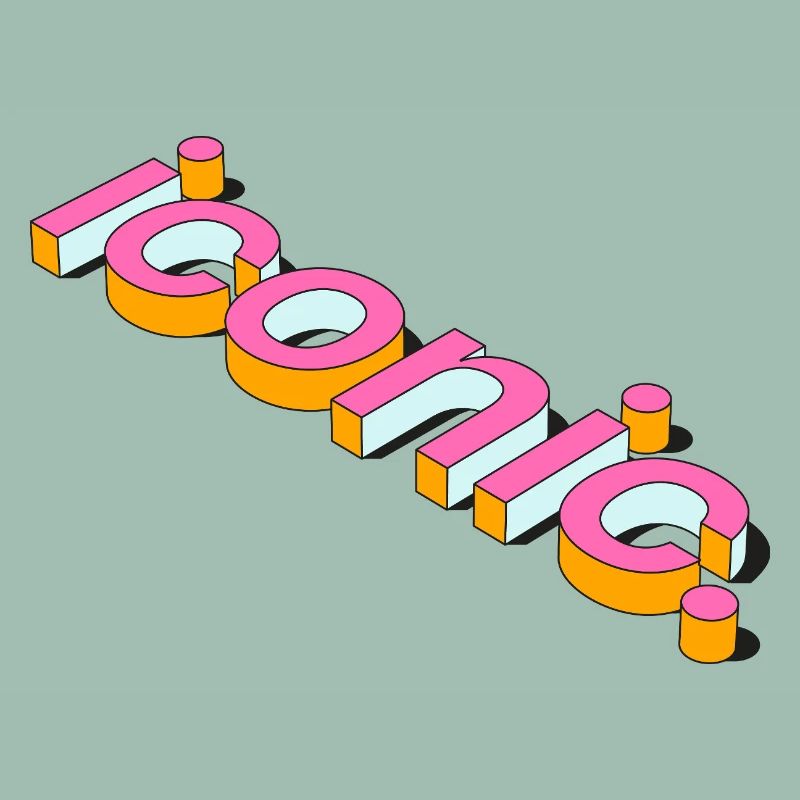 Iconic Retro 3D Typography Design