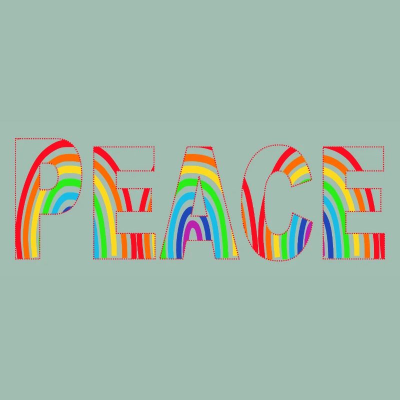 Peace bunt Regenbogen