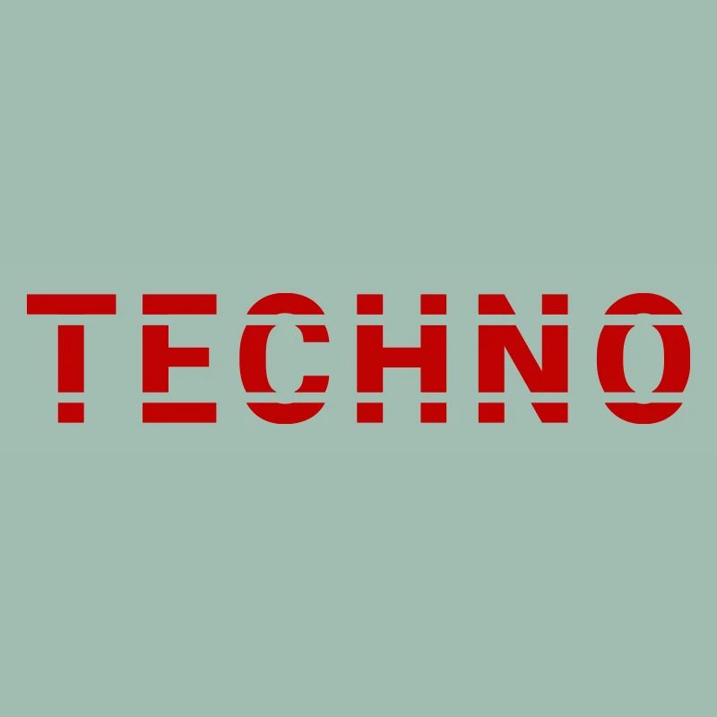 Techno lettering design for ravers and electro