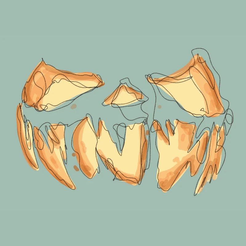 Pumpkin Face Halloween Scribble
