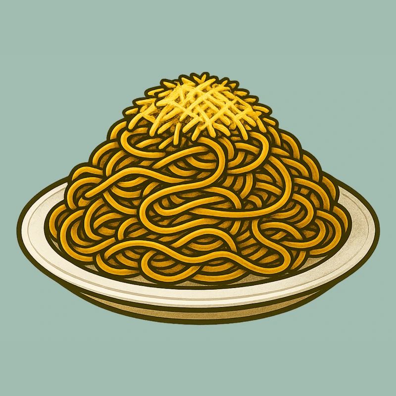 Spaghetti avec illustration de fromage