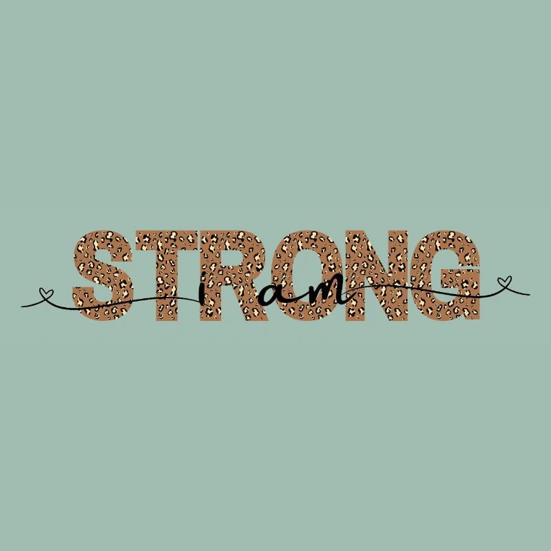 Leopard STRONG font print