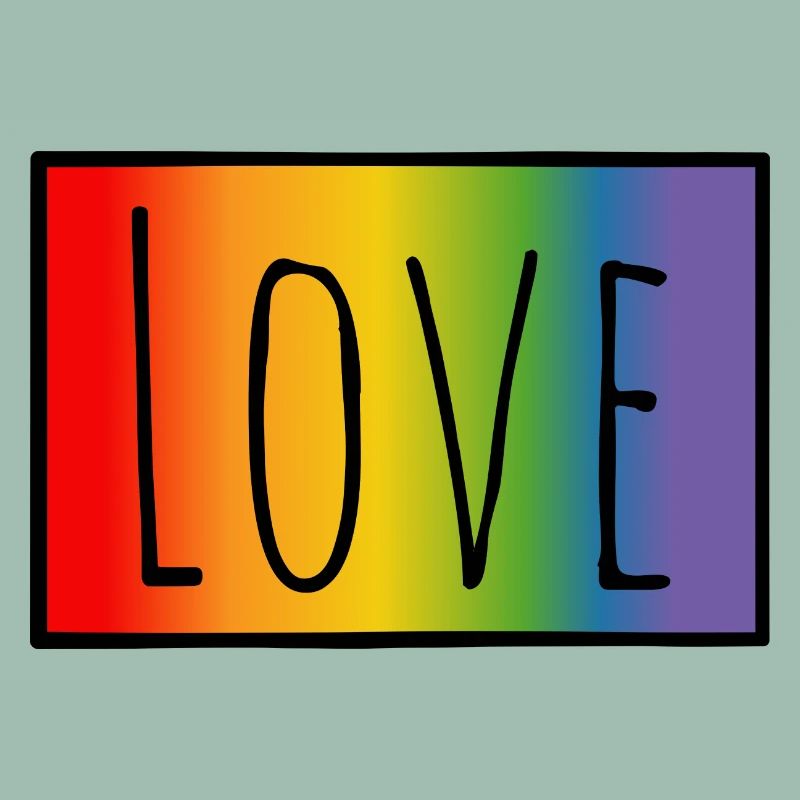 CSD Tshirt Regenbogen Love