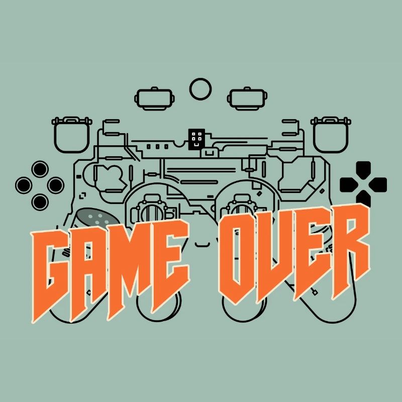 Game Over Rétro Orange Bold
