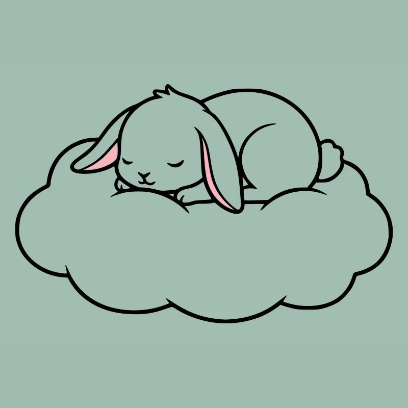 Sleeping Rabbit on Cloud Dream